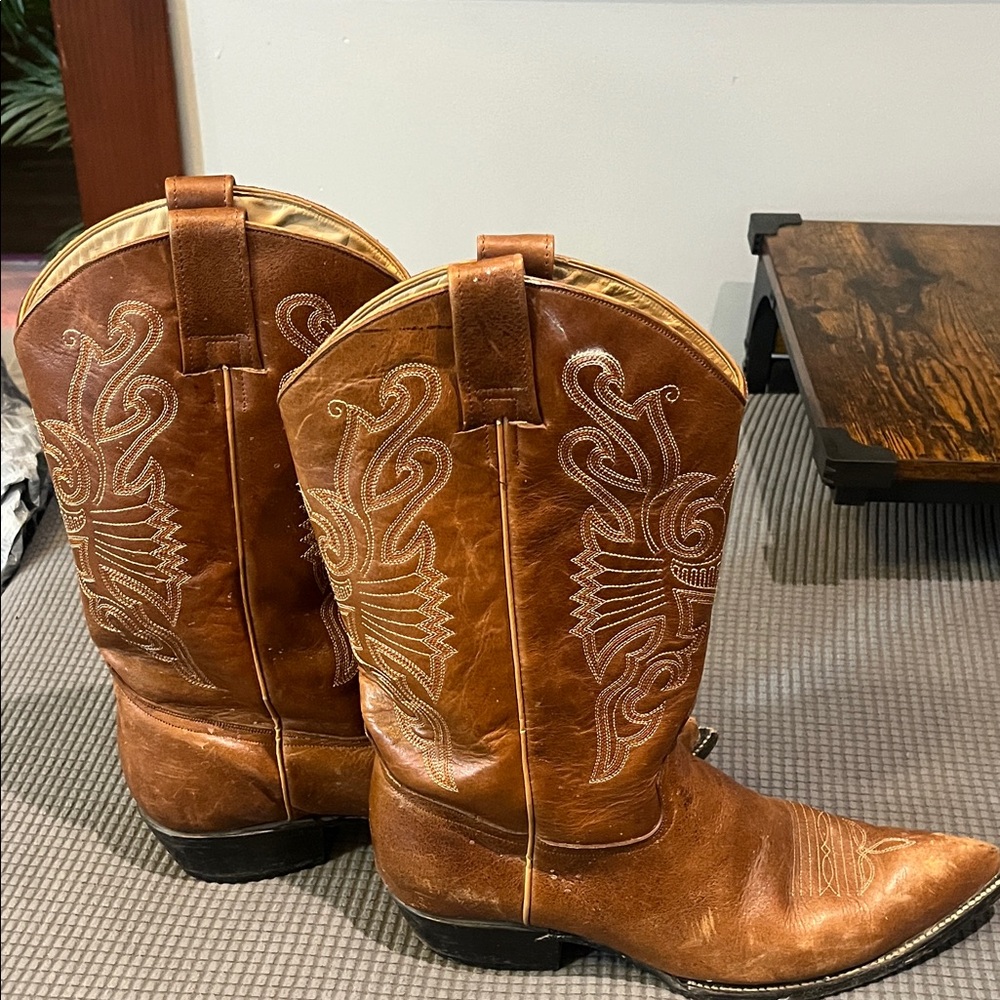 Brown Western Cowboy Boots Size 12